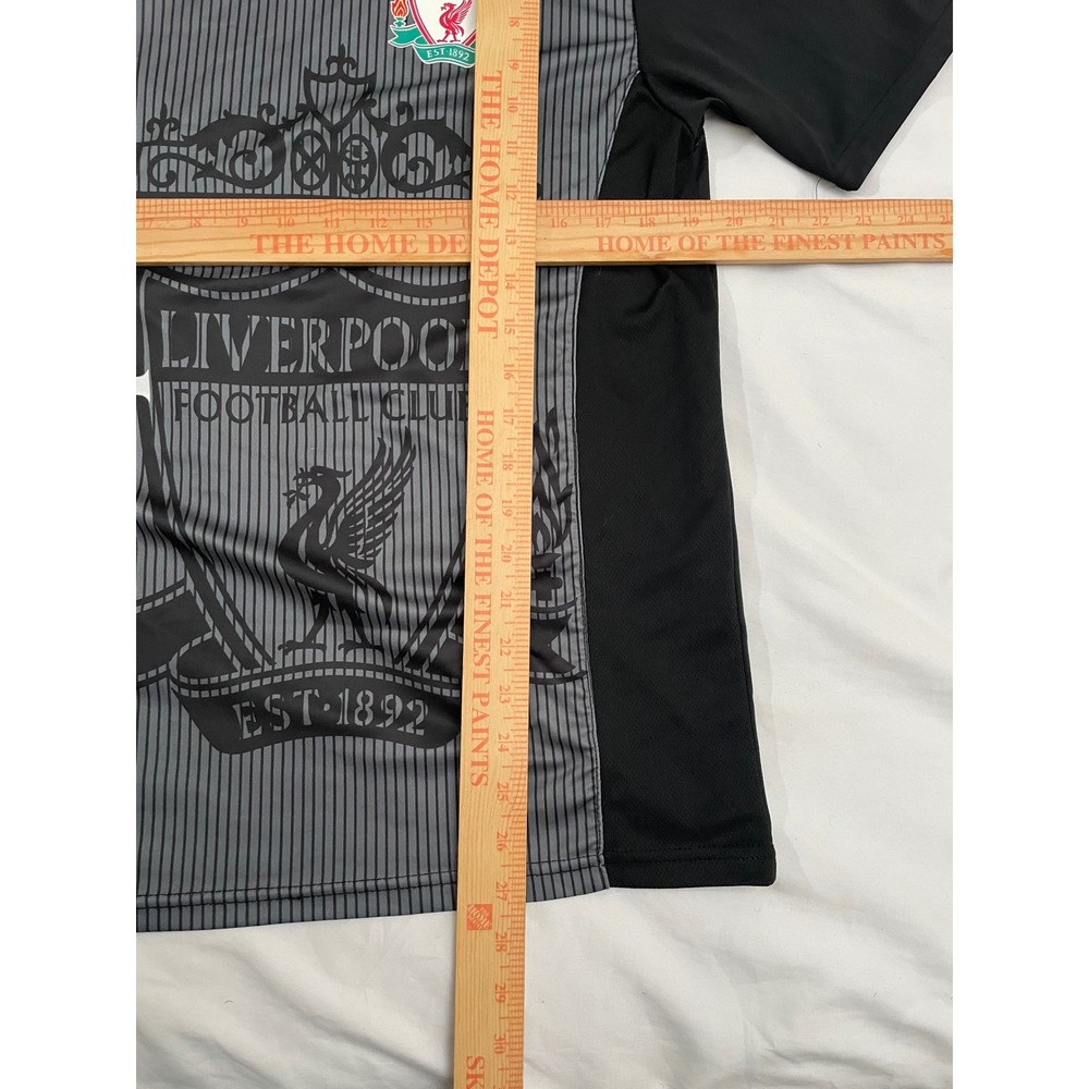 Liverpool FC Soccer Jersey Mens Large Black Grey Icon Sports Group LFC Shirt - Picture 7 of 7